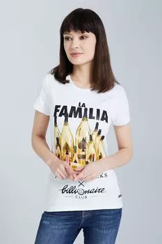 Футболка из натурального хлопка с фигурным рисунком Jeremy Meeks, черный