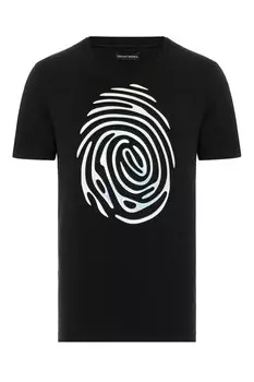 Футболка из натурального хлопка с рисунком Jeremy Meeks, черный