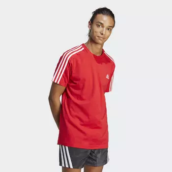 Футболка из одного джерси с 3 полосками Essentials ADIDAS, цвет rot