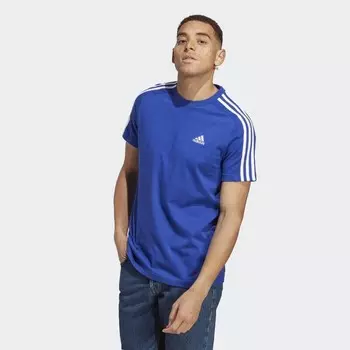 Футболка из одного джерси с 3 полосками Essentials ADIDAS, цвет blau