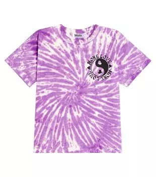 Футболка из окрашенного хлопка с завязками Molo, мультиколор