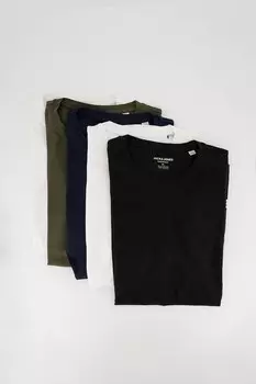 Футболка из органического хлопка - 5 шт Jack & Jones, мультиколор