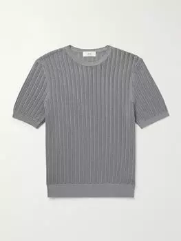 Футболка из органического хлопка ажурной вязки MR P., серый