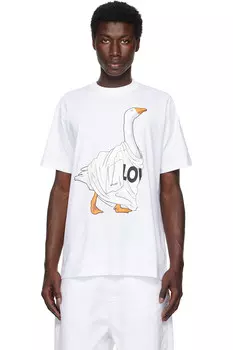 Футболка из органического хлопка Goose Moschino, белый