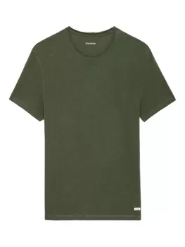 Футболка из органического хлопка и льна Zadig&Voltaire, зеленый