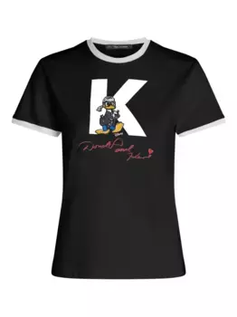 Футболка из органического хлопка из коллаборации с Disney KARL LAGERFELD, черный