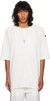 Футболка из органического хлопка Moncler + Off-White Rick Owens, Milk