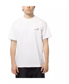 Футболка из органического хлопка с американским шрифтом Carhartt Wip, белый