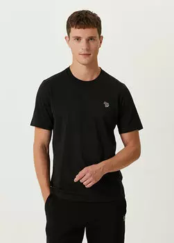Футболка из органического хлопка с черной нашивкой в виде зебры PS by Paul Smith