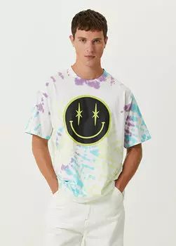 Футболка из органического хлопка с цветными блоками и принтом Phipps