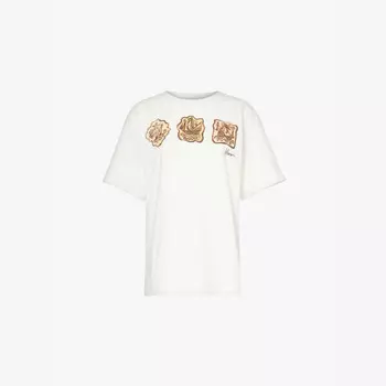 Футболка из органического хлопка с графическим принтом Relic Alemais, бежевый