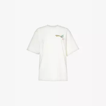 Футболка из органического хлопка с графическим принтом Plane Alemais, бежевый