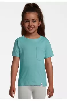 Футболка из органического хлопка с карманом New Life, бирюзовый