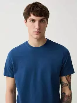 Футболка из органического хлопка с круглым вырезом Ovs, цвет royal blue
