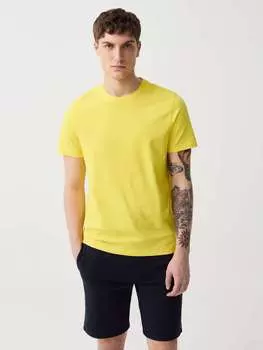 Футболка из органического хлопка с круглым вырезом Ovs, цвет lemon yellow
