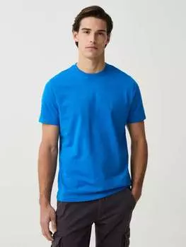 Футболка из органического хлопка с круглым вырезом Ovs, цвет royal blue