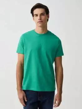 Футболка из органического хлопка с круглым вырезом Ovs, цвет emerald green