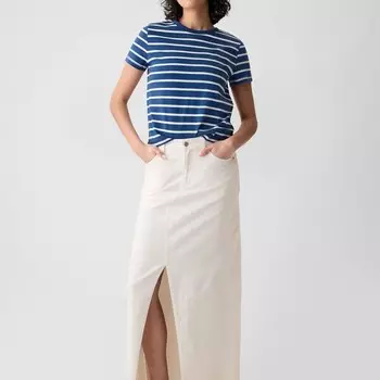 Футболка из органического хлопка с круглым вырезом Gap, белый