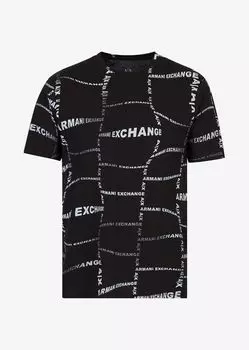 Футболка из органического хлопка с логотипом Armani Exchange, черный