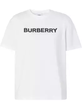 Футболка из органического хлопка с логотипом BURBERRY, белый