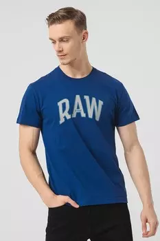 Футболка из органического хлопка с логотипом G-Star Raw, синий