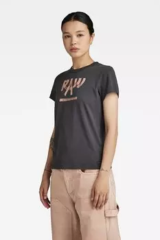 Футболка из органического хлопка с логотипом G-Star Raw, розовый