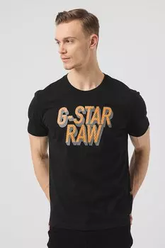 Футболка из органического хлопка с логотипом G-Star Raw, черный