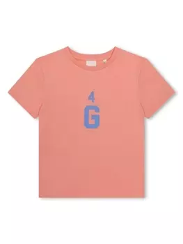 Футболка из органического хлопка с логотипом Givenchy Kids, оранжевый