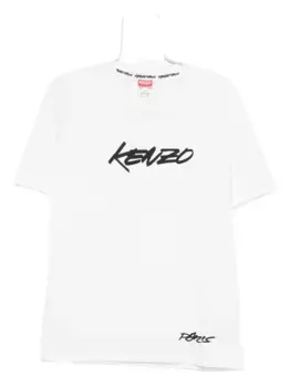 Футболка из органического хлопка с логотипом KENZO, белый
