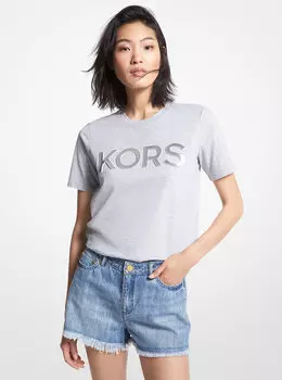 Футболка из органического хлопка с логотипом Michael Kors, серый