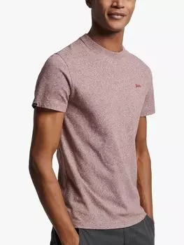 Футболка из органического хлопка с микровышивкой Superdry, тойс бургундия грит
