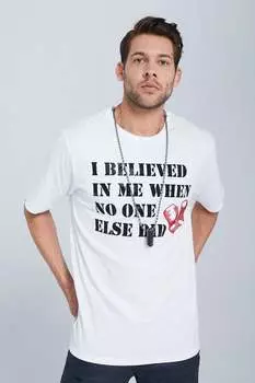 Футболка из органического хлопка с надписью Jeremy Meeks, белый