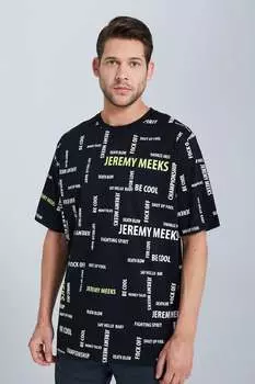 Футболка из органического хлопка с надписью Jeremy Meeks, зеленый