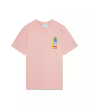 Футболка из органического хлопка с печатной иллюстрацией Casablanca, розовый