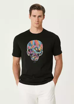 Футболка из органического хлопка с принтом черепа Ps By Paul Smith, черный