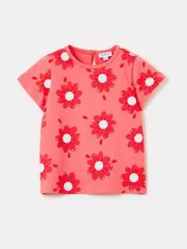 Футболка из органического хлопка с принтом Fagottino, цвет grapefruit pink