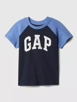 Футболка из органического хлопка с принтом логотипа Gap, цвет blue/purple