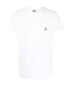 Футболка из органического хлопка с принтом логотипа Isabel Marant, белый