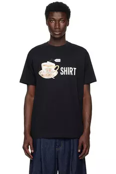 Футболка из органического хлопка с принтом Moschino, черный