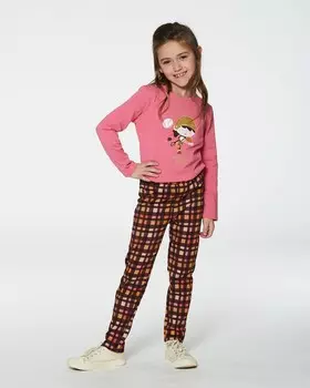 Футболка из органического хлопка с принтом пурпурного цвета Deux par Deux