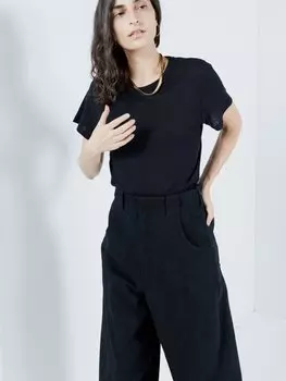 Футболка из органического хлопка с прозрачной ребристостью Raey, синий