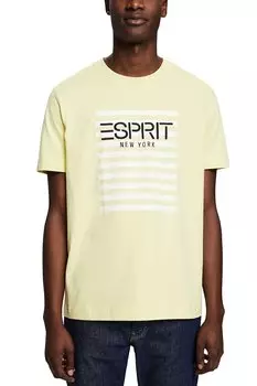 Футболка из органического хлопка с рисунком Esprit, желтый