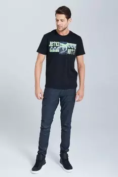 Футболка из органического хлопка с рисунком на груди Jeremy Meeks, черный