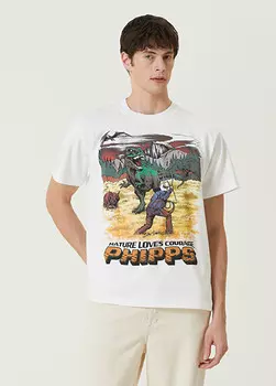 Футболка из органического хлопка с рисунком Phipps, белый