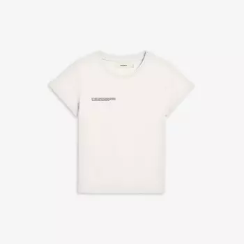 Футболка из органического хлопка с текстовым принтом 3-12 лет Pangaia, белый