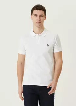 Футболка из органического хлопка с воротником-поло Ps By Paul Smith, белый