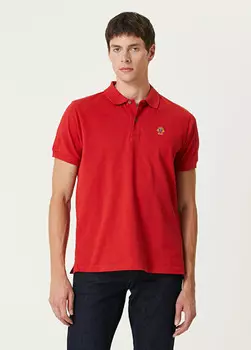 Футболка из органического хлопка с воротником-поло Bally, красный