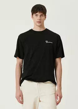 Футболка из органического хлопка с вышивкой логотипа Les Benjamins, черный