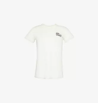 Футболка из органического хлопка с вышивкой в стиле диско Rag & Bone, белый