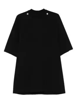 Футболка из органического хлопка с заклепками Rick Owens, черный